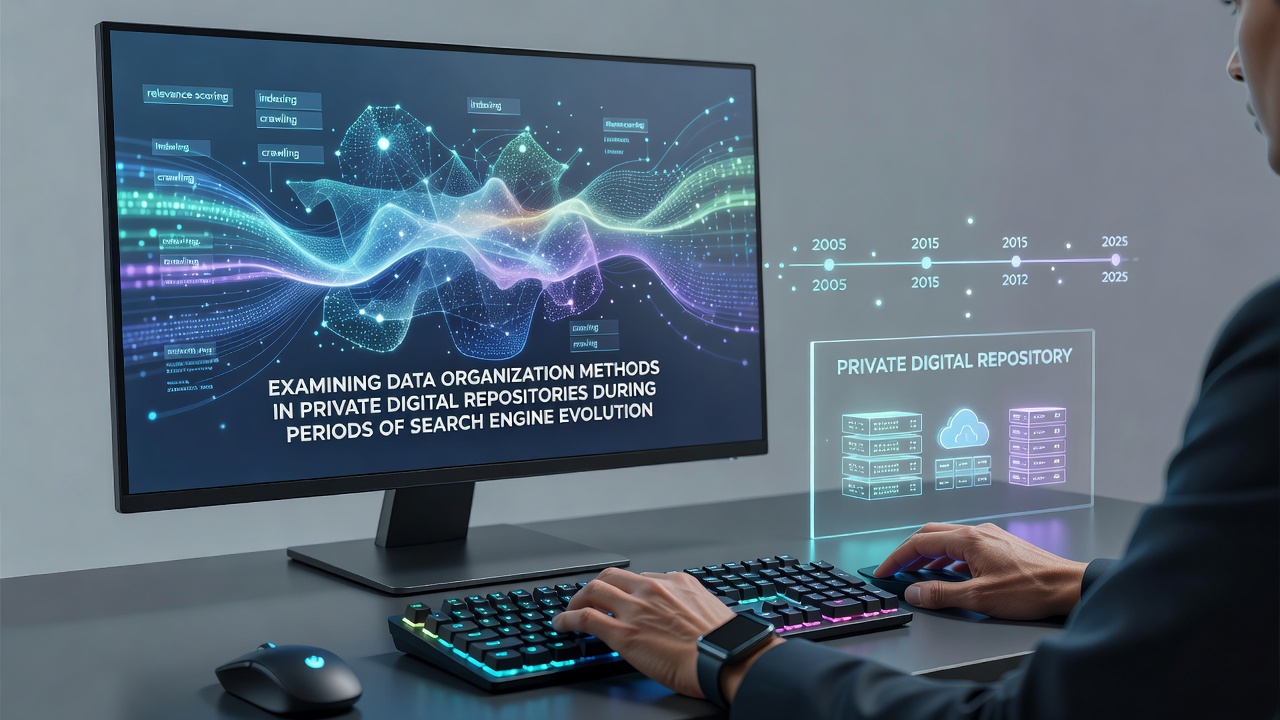 Examining Data Organization Methods in Private Digital Repositories During Periods of Search Engine Evolution