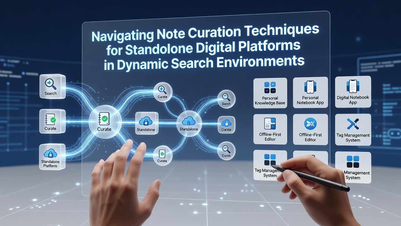 Navigating Note Curation Techniques for Standalone Digital Platforms in Dynamic Search Environments